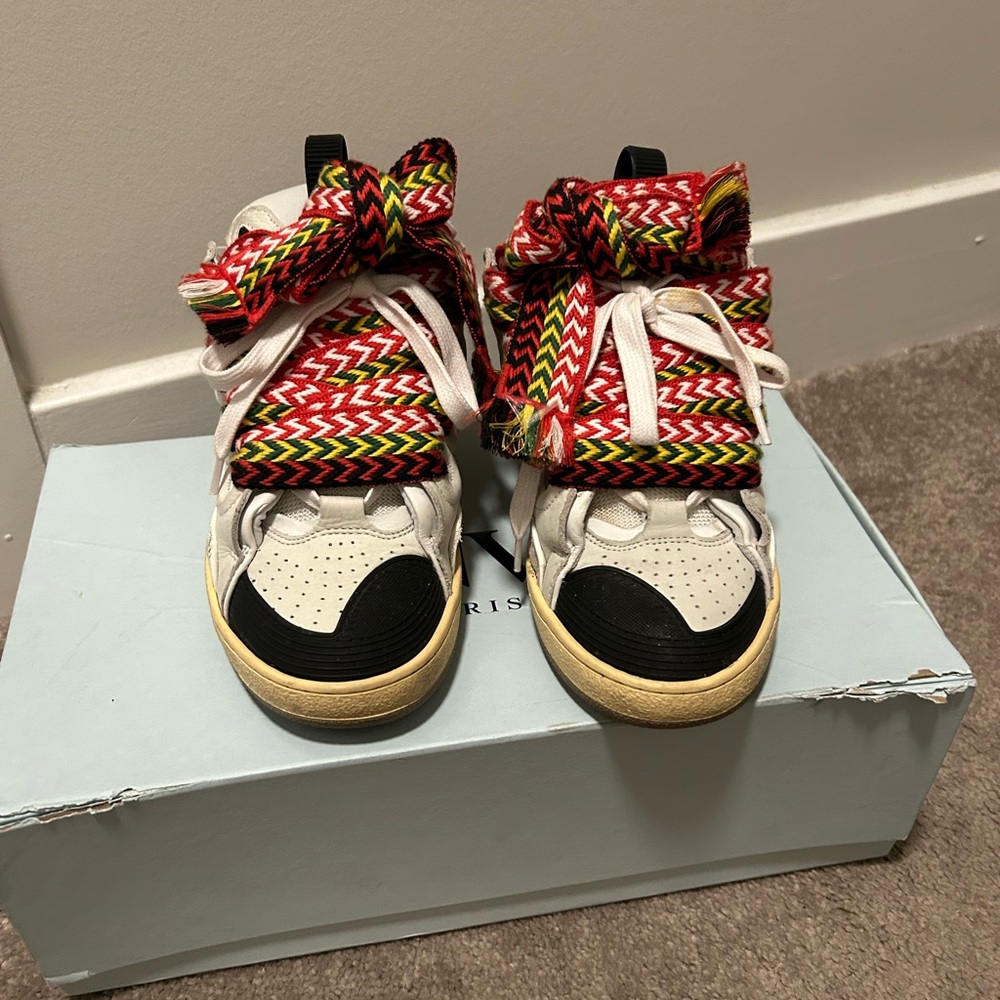 Lanvin Black and White Chunky Sneakers